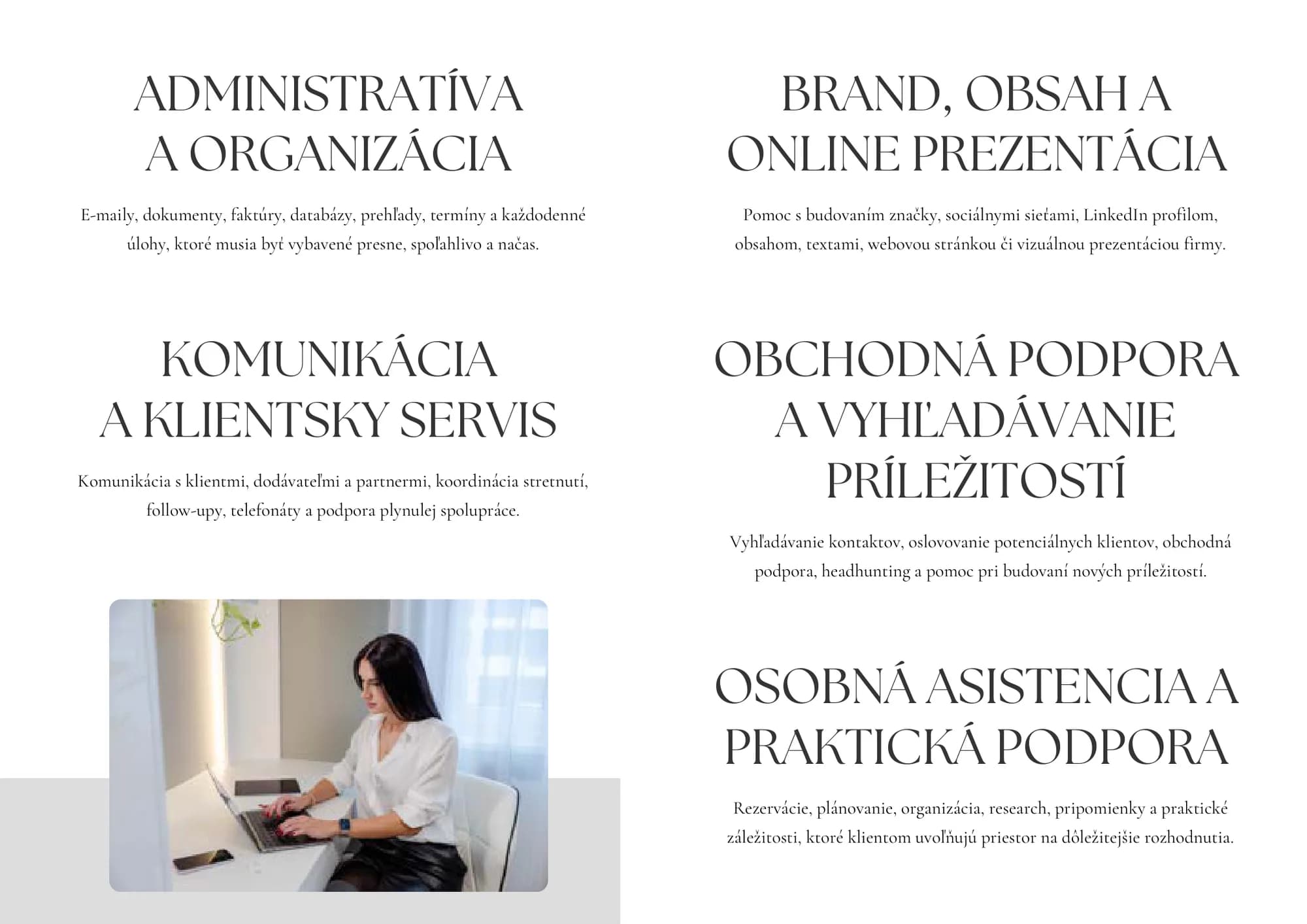 Brožúra Claria Assistance, strana 6 – Naše služby