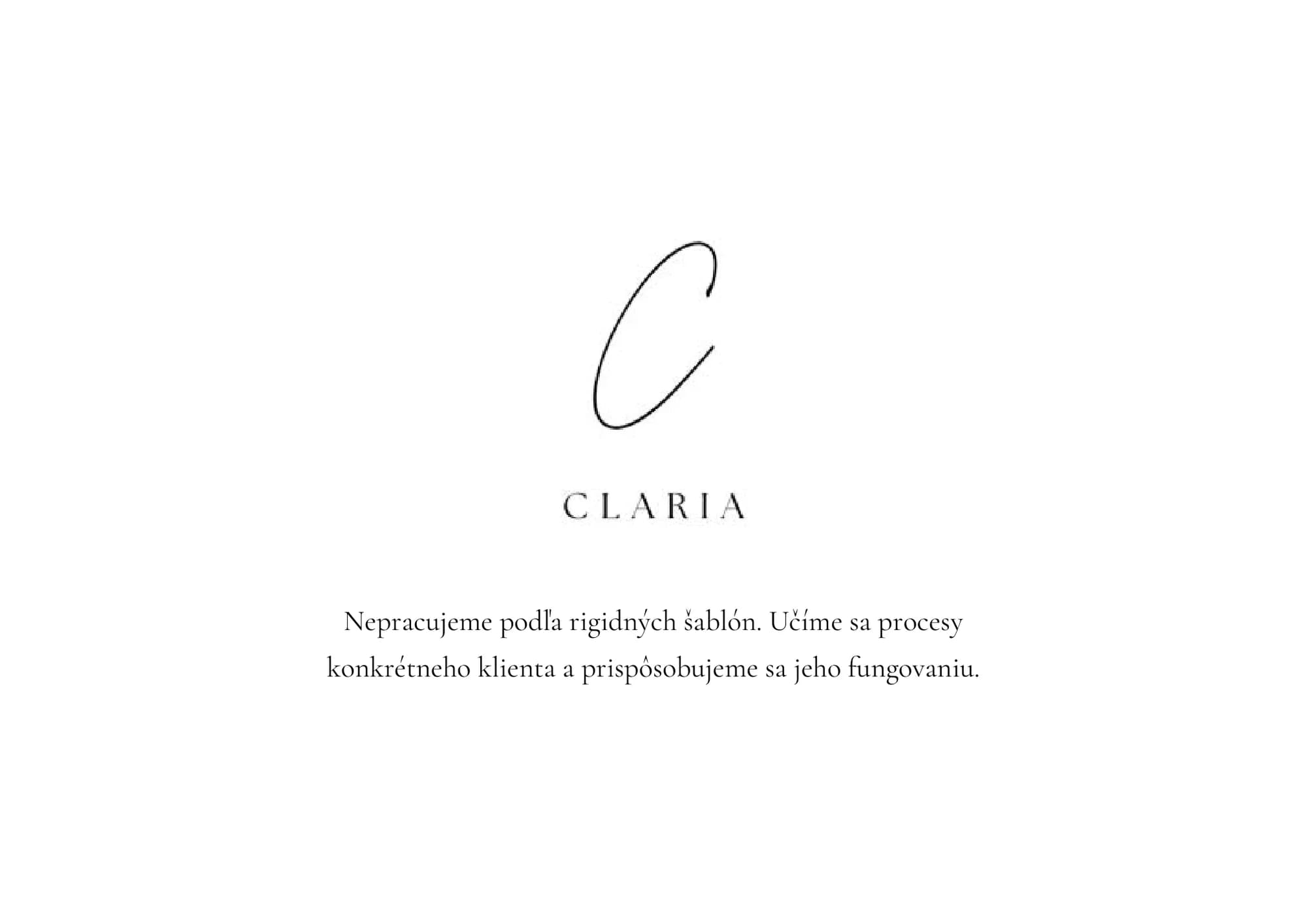 Brožúra Claria Assistance, strana 10 – Bez rigidných šablón